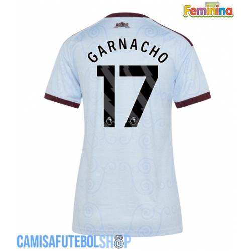 Camisa de time de futebol Aston Villa Alejandro Garnacho #17 Replicas 3º Equipamento Feminina 2026-27 Manga Curta